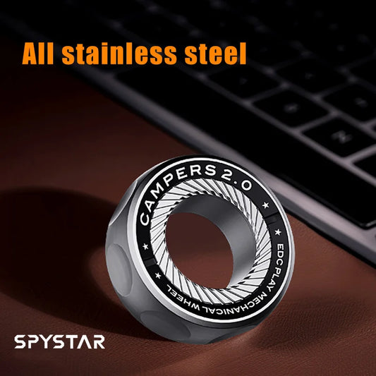 SPYSTAR Mechanic Ring Fidget Spinner – Magnetic Ratchet Gyro Metal Fingertip Stress Relief Toy for Office & EDC