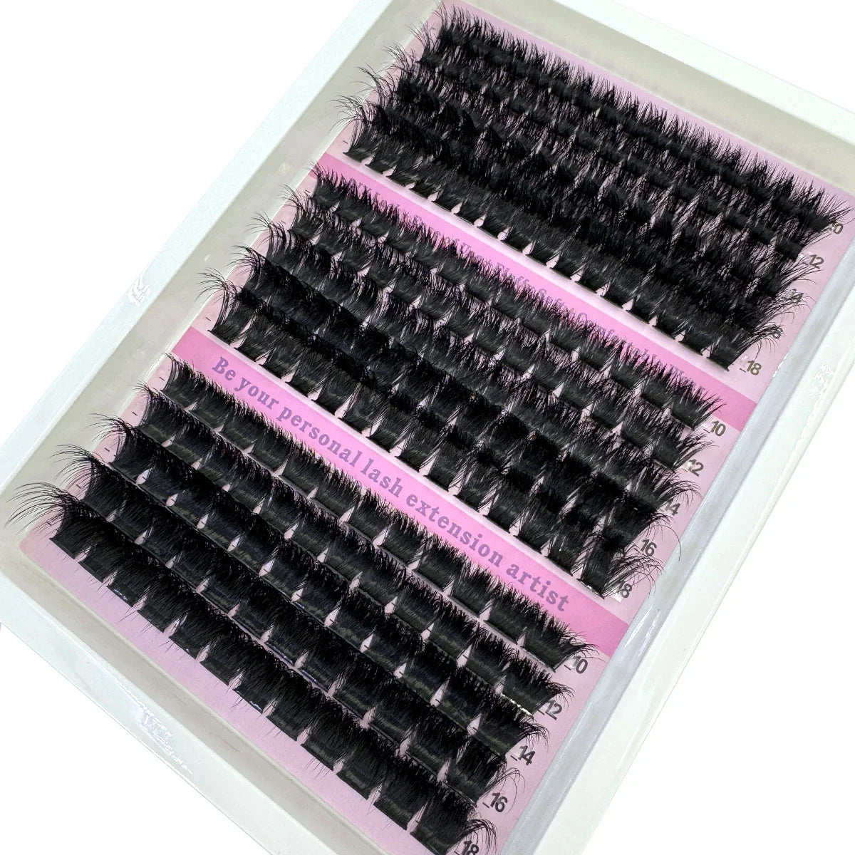 New 15 Rows DIY 5D Fluffy Lash Clusters – 60D–200D Wispy Thick Individual Eyelash Extensions 10–20mm Volume Lash Kit for Salon-Style Look
