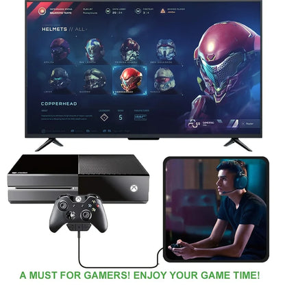 Stereo Headset Adapter for Xbox One & Series X|S – Audio Balance, Volume & Mic Control for Controllers