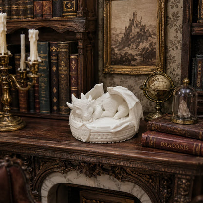 Mini Sleeping Dragon Figurine - Cute Tabletop & Bookshelf Decor for Collectors