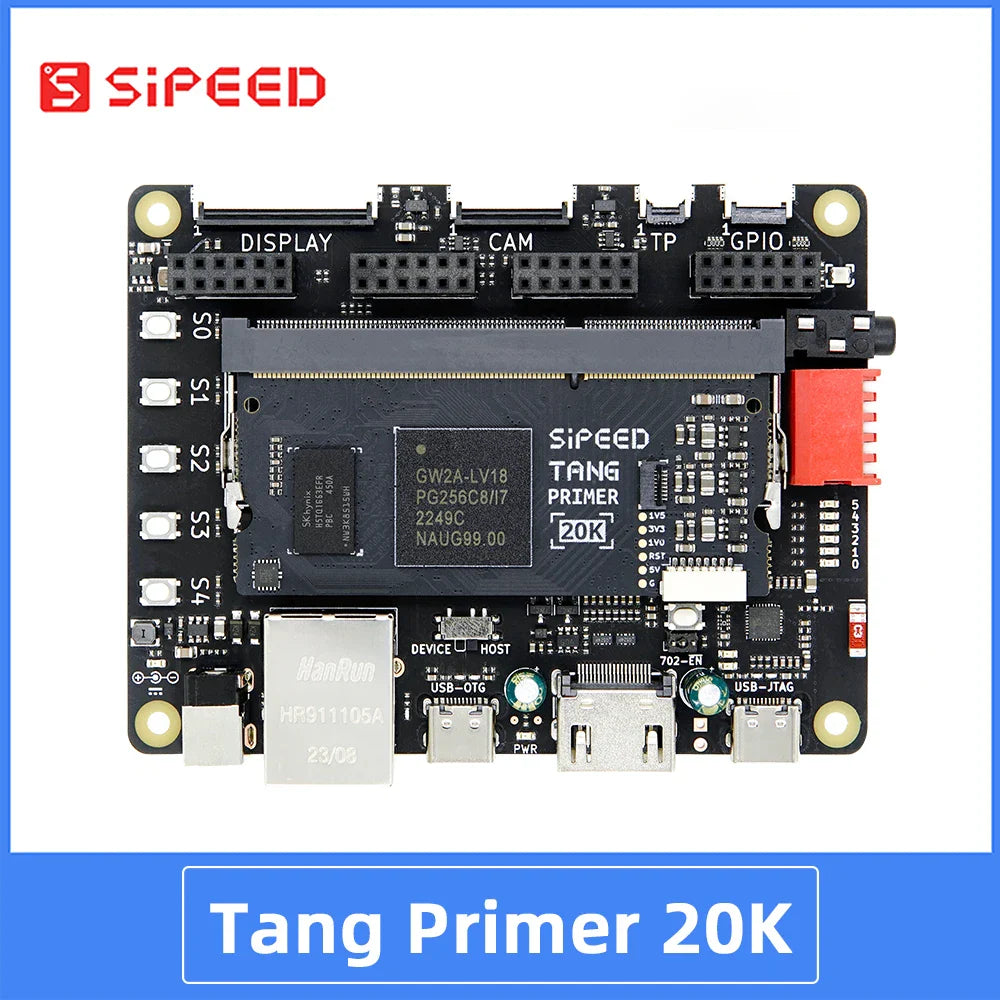 Sipeed Tang Primer 20K FPGA GoAI Core Board - GW2A Minimum System for AI Projects