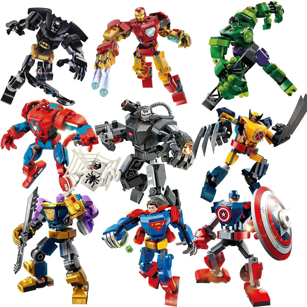76270/76302 Superhero Building Blocks — Avengers Thor, Iron Man & Thanos Action Figure Model Toy