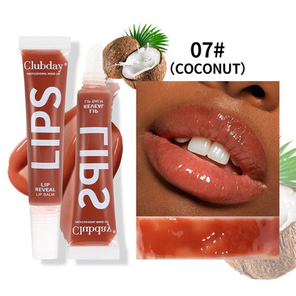 Clubday 9-Color Lip Balm Set – Moisturizing Fruit Lip Oil with Mirror, Long-Lasting Hydrating Lip Gloss