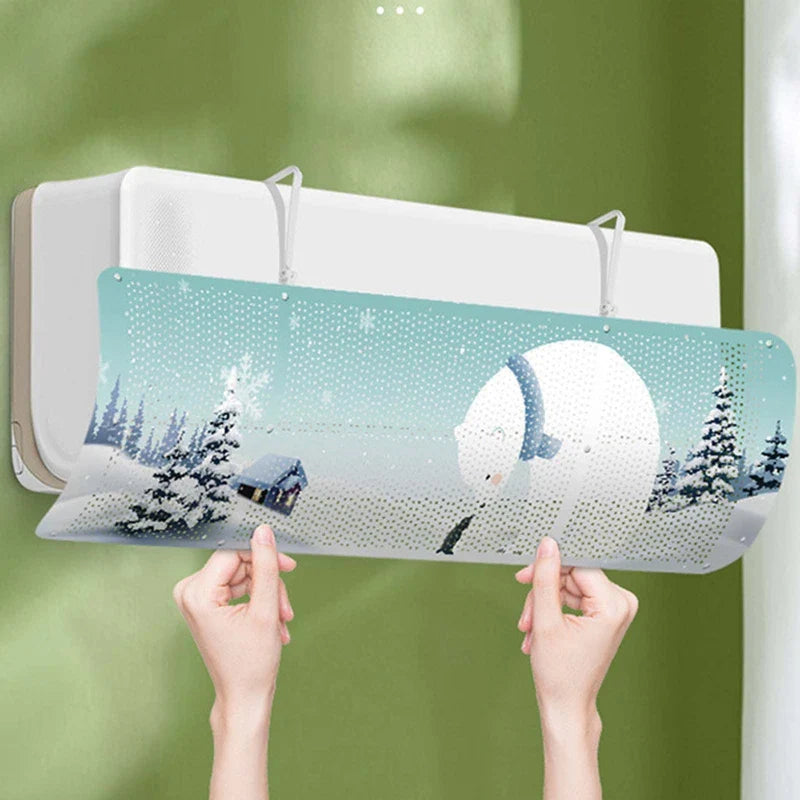 Adjustable Air Conditioner Wind Deflector - Air Wind Shield Baffle to Prevent Direct Blowing, Guide Dust Cover