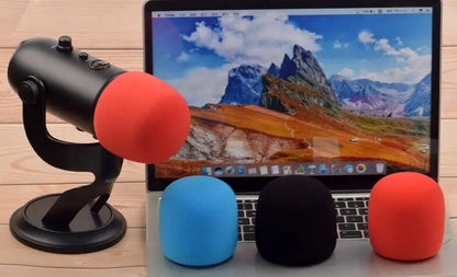 Foam & Furry Microphone Windscreen for Blue Yeti – Pop Filter Wind Muff for Yeti Pro Mic