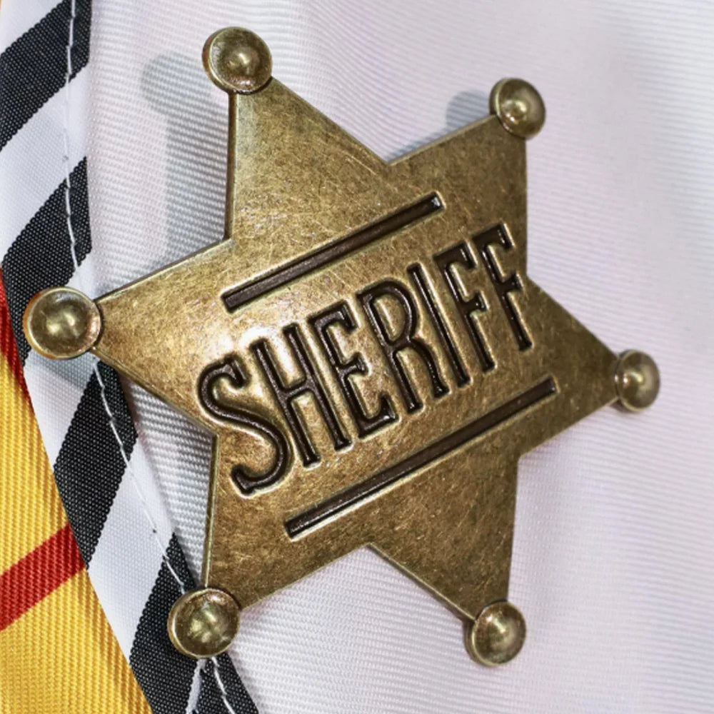 Metal Sheriff Deputy Badge - Cowboy Party Favor, Carnival Prize & Western Costume Brooch for Kids and Adults