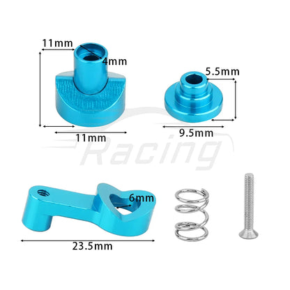 21T Aluminum Alloy Servo Saver & Arms Set | Metal Upgrade for MJX 14210/14209/14702B RC Monster Trucks