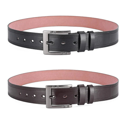 Genuine Leather Men's Belt – High-Quality Buckle, Cowskin Casual & Business Waistband, Male Fashion Designer 2024 New