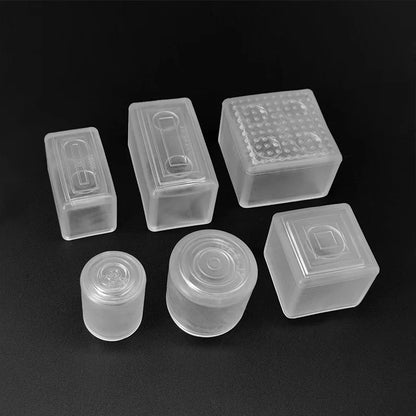 Transparent Silicone Furniture Leg Protectors - Round Chair & Table Foot Covers for Scratch Prevention