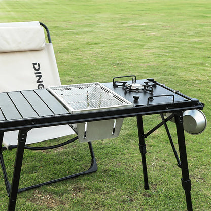 KRC CAMP Folding IGT Table – Lightweight Camping Table for BBQ, Grill, Picnic & Fishing, Outdoor Equipment Set