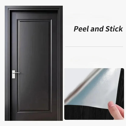 5m Self-Adhesive Wood Grain Repair Tape - Black Vinyl Furniture Renovation Sticker