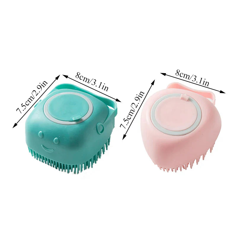 Exfoliating Silicone Bristle Sponge – Dead Skin Scrubber & Scalp Massager Bath Brush