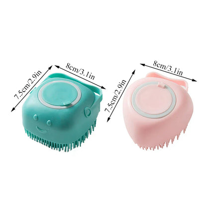 Exfoliating Silicone Bristle Sponge – Dead Skin Scrubber & Scalp Massager Bath Brush