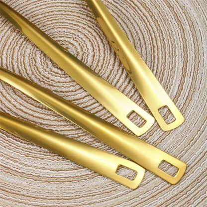 6PCS Hot Pot Cutlery Set – Stainless Steel Golden Spoons & Strainer Kitchenware