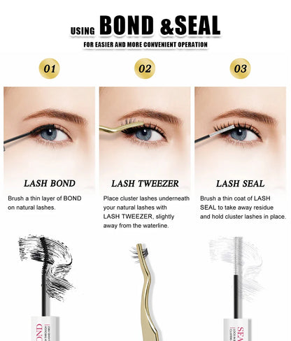 DIY 144 Cluster Lashes – Natural C/D Curl Individual Mink Eyelashes, Free Shipping, Home Makeup Supplies