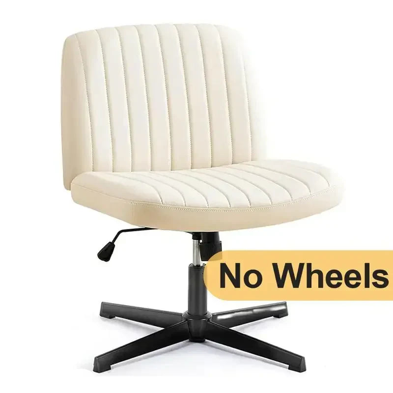 Joyfinity Plus Size Criss Cross Office Chair - Armless Swivel Modern Desk Chair for Home