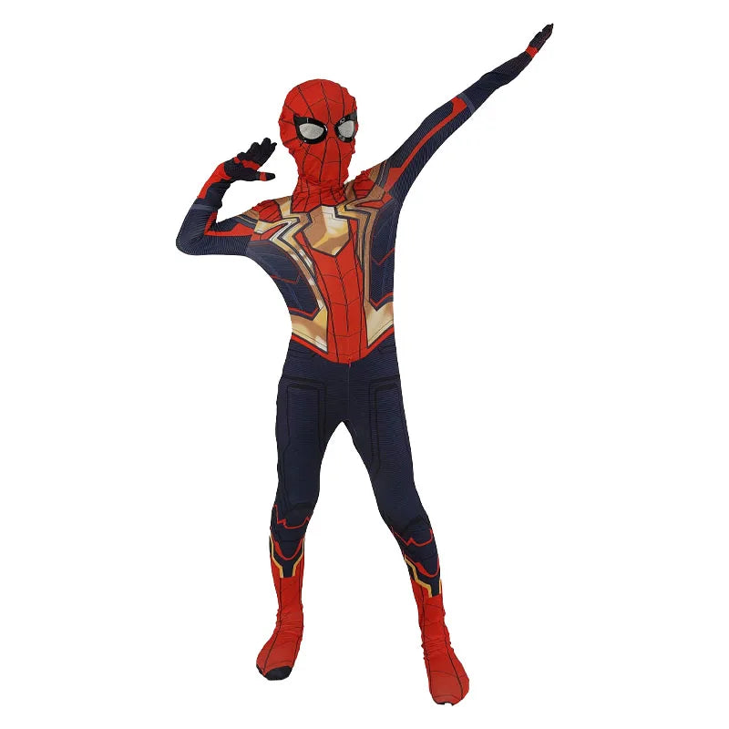 Spiderman Cosplay Jumpsuit for Kids – Miles Morales Superhero Costume, Halloween & Carnival Zentai Bodysuit