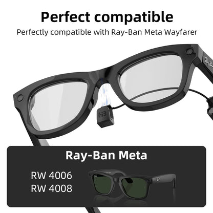 HIBLOKS Ray-Ban Meta Wayfarer Fast Charging Type-C Cable 1.2m for RW4006 RW4008 Lightweight Portable Charger