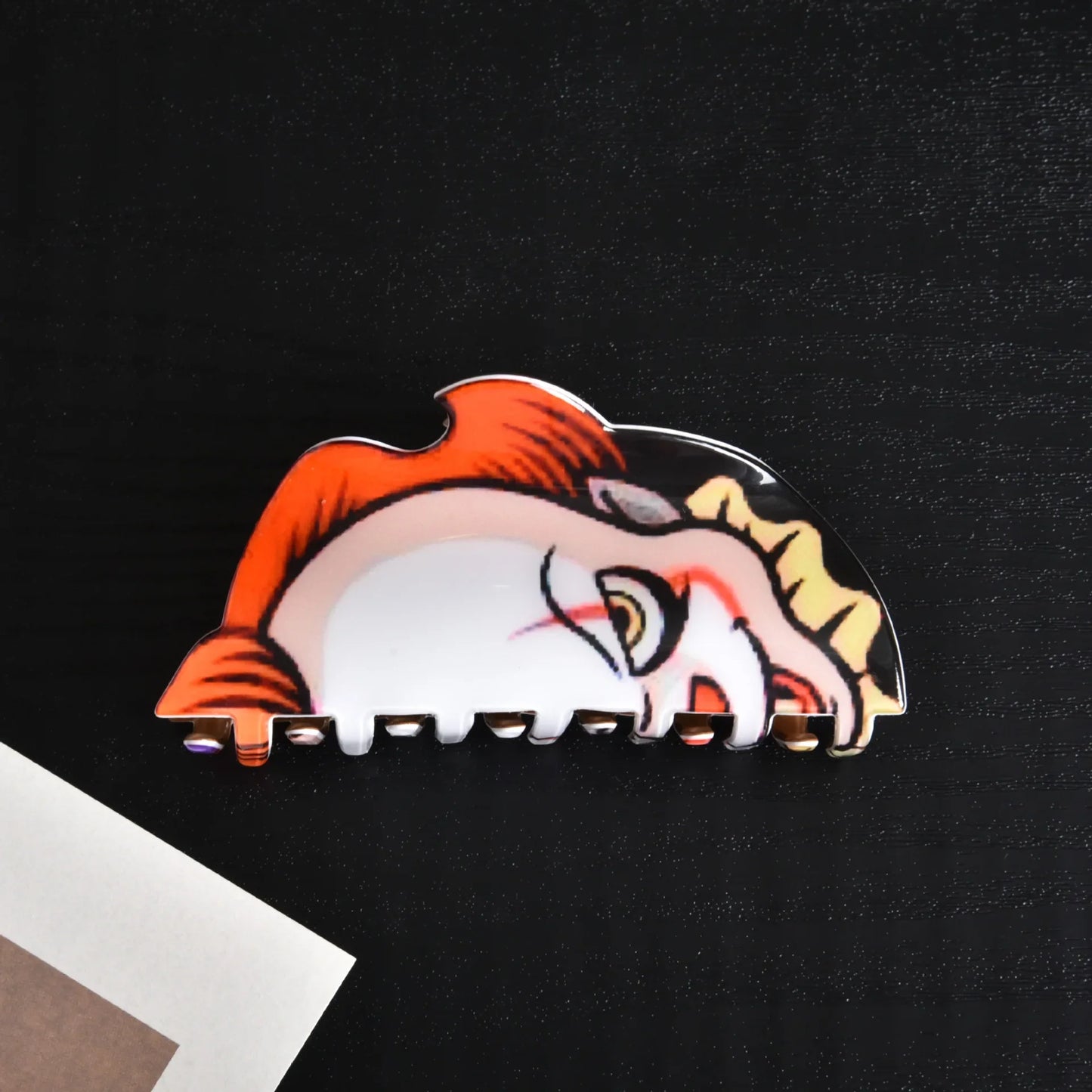 New Horror Series Hair Clips — Acrylic Claw Clips with Clown, Crab, and Shark Designs, Halloween Hair Accessories for Women