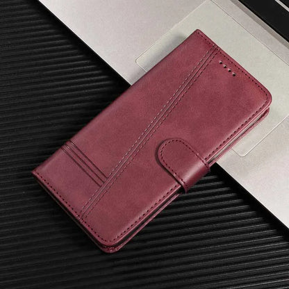 Leather Flip Wallet Case for Motorola Moto G & E Series (G13–G85, E13–E14) – Card Holder Stand Book Cover