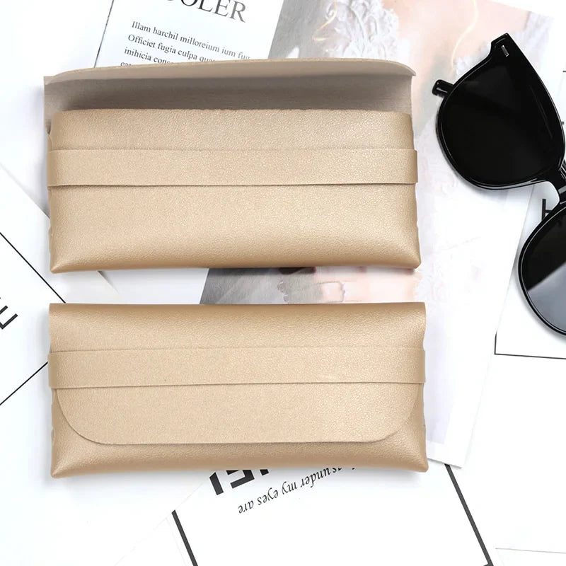 PU Leather Soft Glasses Case – Protective Pouch for Sunglasses and Reading Eyewear for Women