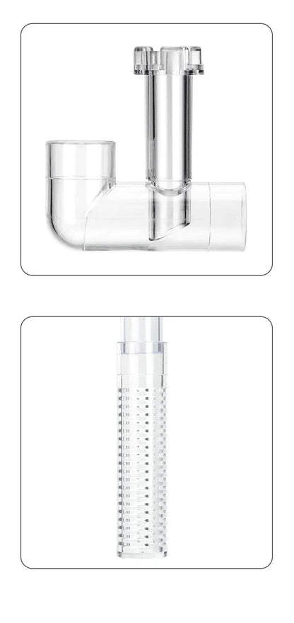 AQUAPRO Aquarium Inlet & Outlet Pipe Set – Plastic Skimmer Lily Flow for Fish Tanks & Bowls