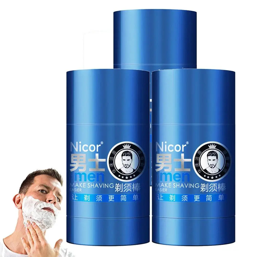 1/2/3PCS Mint Scent Men’s Shaving Cream Stick – Rich Foam 2-in-1 Shaving & Cleansing Hydrating Beard Cream