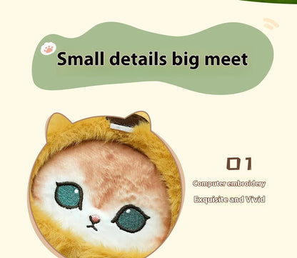 Kawaii Mofusand Shark Cat Keychain — Cartoon Cross-Dressing Doll Pendant for Backpack Decor