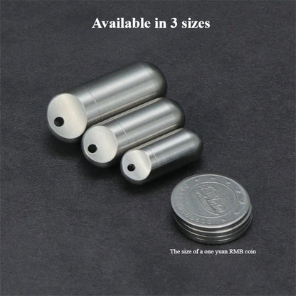 Portable Waterproof Metal Capsule Box – Mini Stainless Steel Pill Case Holder for Medicine, EDC Tool, and Seal Bottle