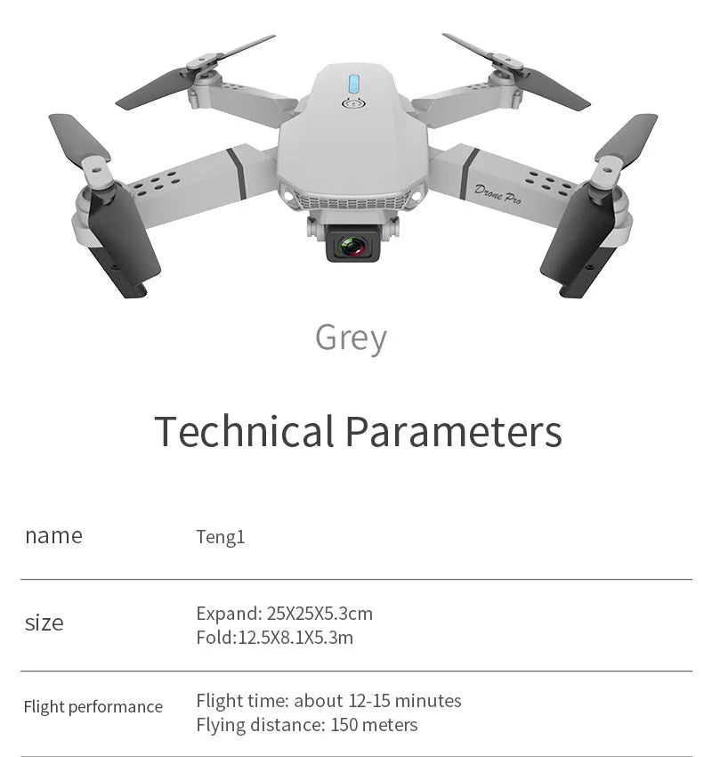KBDFA 2023 E88 Pro WIFI FPV Drone – 4K/1080P HD Camera, Height Hold, Foldable Quadcopter Helicopter for Kids & Gifts        4o mini