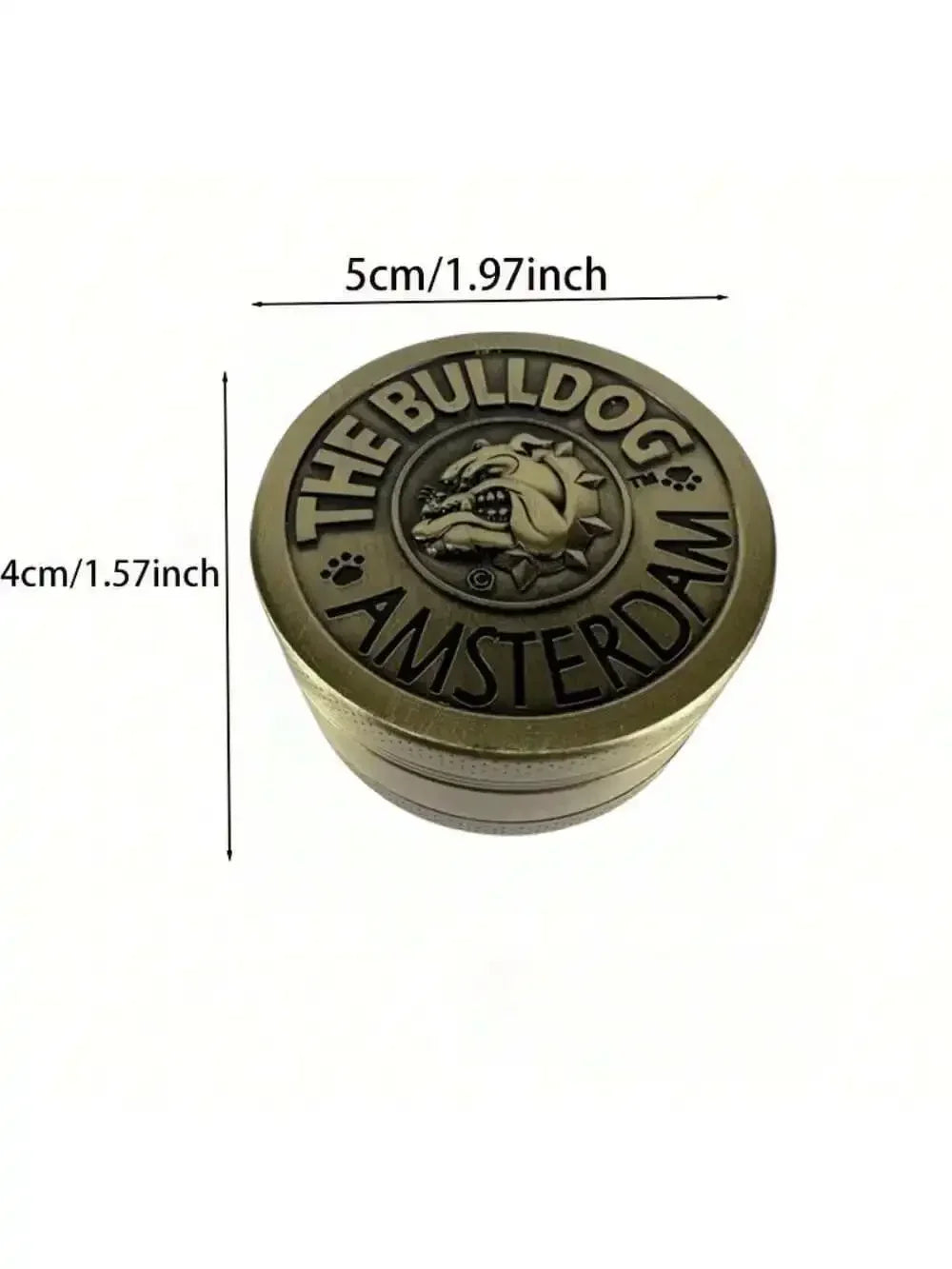 1.6/2-inch Dog Herb Grinder — 4-Layer Metal Manual Spice & Tobacco Mill for Smoking Accessories