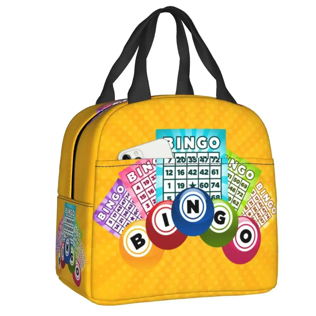 Bingo Queen Insulated Lunch Bag - Waterproof Thermal Cooler Tote for Work, Office & Picnics