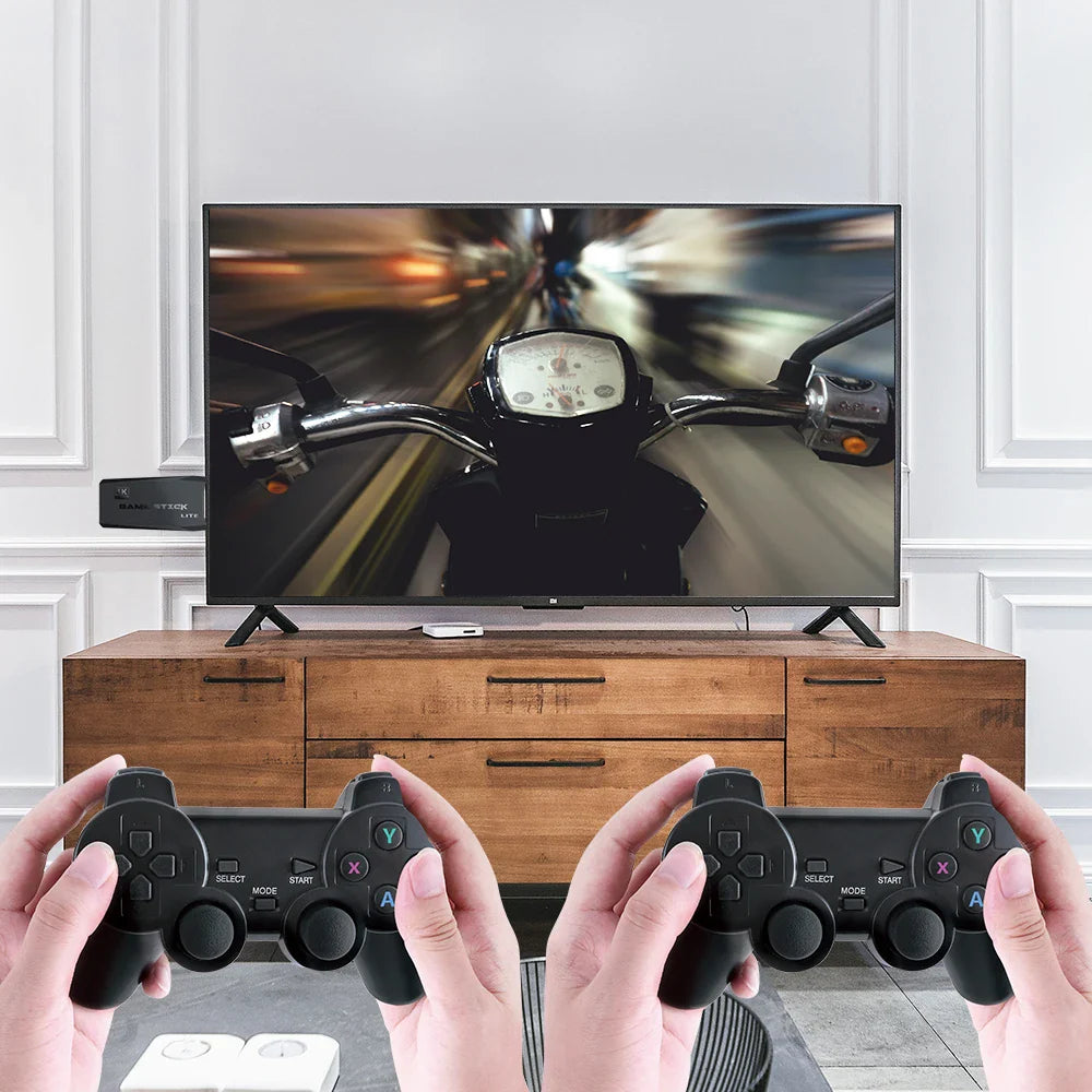 Video Game Console with 64G Storage - Built-in 20000 Retro Games, Handheld Wireless Controller Game Stick for Children, Xmas Gifts