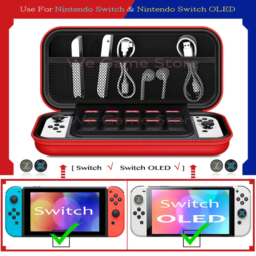 High-Quality Travel Carrying Case for Nintendo Switch OLED Console: Portable Storage Messenger Bag with Hard Shell - Perfect for Gaming Accessories On-the-Go!