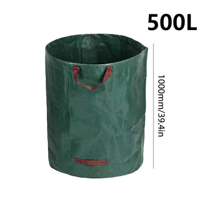 60L-500L Reusable Garden Bag – Large Capacity Foldable Leaf Sack, Garden Trash Waste Container & Storage
