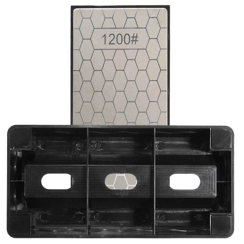 Double-Sided Diamond Sharpening Stone – Knife & Chef Whetstone 400/600/1000/1200 Grit Kitchen Sharpener