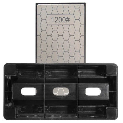 Double-Sided Diamond Sharpening Stone – Knife & Chef Whetstone 400/600/1000/1200 Grit Kitchen Sharpener