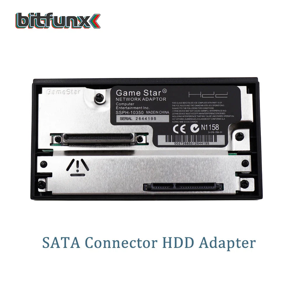 BitFunx GameStar SATA Adapter — 2.5 & 3.5 Inch HDD Hard Drive for PS2 Playstation 2 Console