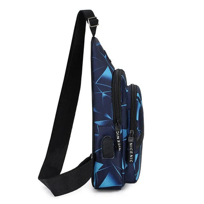 Men's Ins New Fashionable Korean Version Crossbody Chest Pack - Lightweight Outdoor Sports Casual Couple Backpack Trend