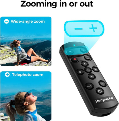 HANPUSEN Bluetooth Wireless Camera Remote for Nikon – Compatible with Zfc, Z30, Z5, Z7II, Z6II, Z50, COOLPIX P1000/P950, A1000, B600, Replacement for ML-L7