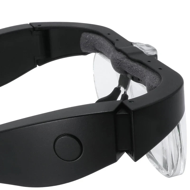 LED USB Rechargeable Magnifying Glasses — 1.5X, 2.5X, 3.5X, 5.0X Magnifier with Light for Watchmaker Repair & Reading