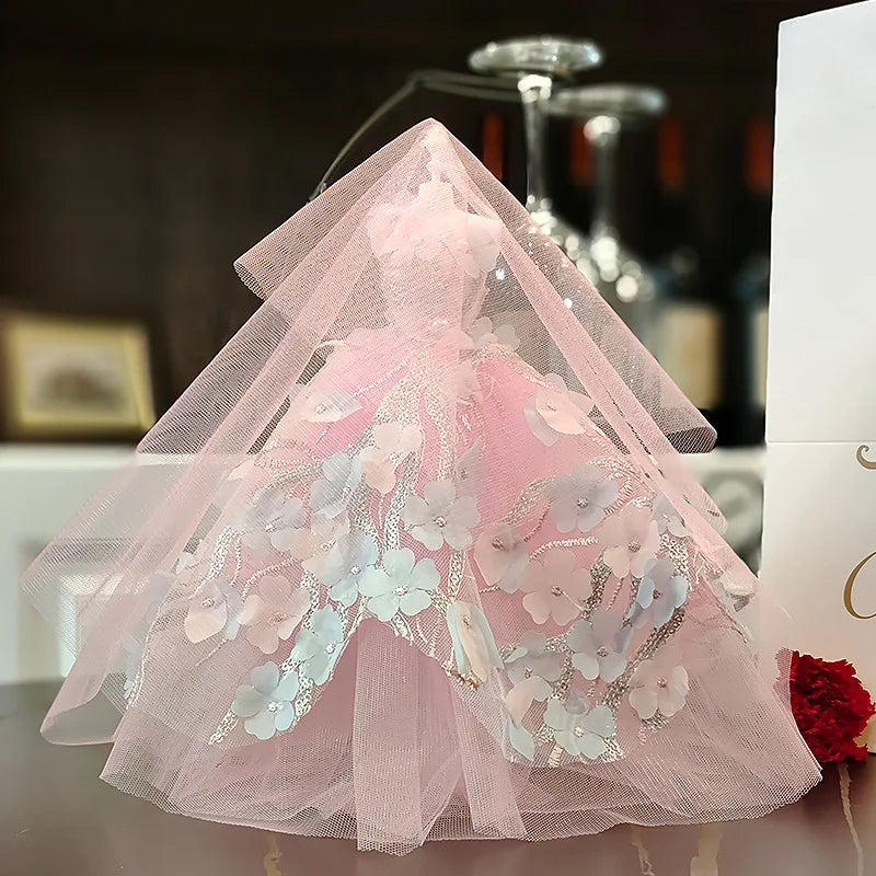 1/6 Mini Bride Doll Wedding Gown Set – Display Mannequin with Stand for Doll Clothes