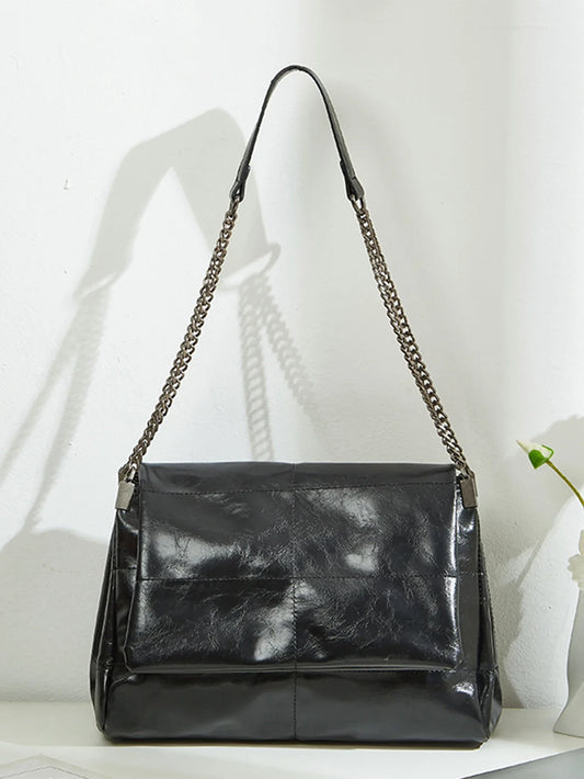 2024 Women's Large Capacity Chain Tote Bag – High-End Commuting Bag, Fashionable Single Shoulder for Spring/Summer