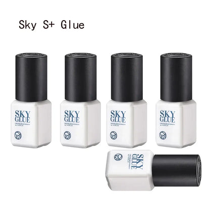 Sky Glue Eyelash Extension Adhesive 5ml – Fast-Drying 0.5s False Lash Glue with Makeup Bag