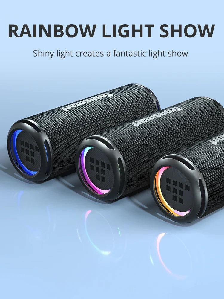 Tronsmart T7 Lite Bluetooth Speaker – Enhanced Bass, 24H Playtime, APP Control, IPX7 Waterproof Portable Speaker for Camping