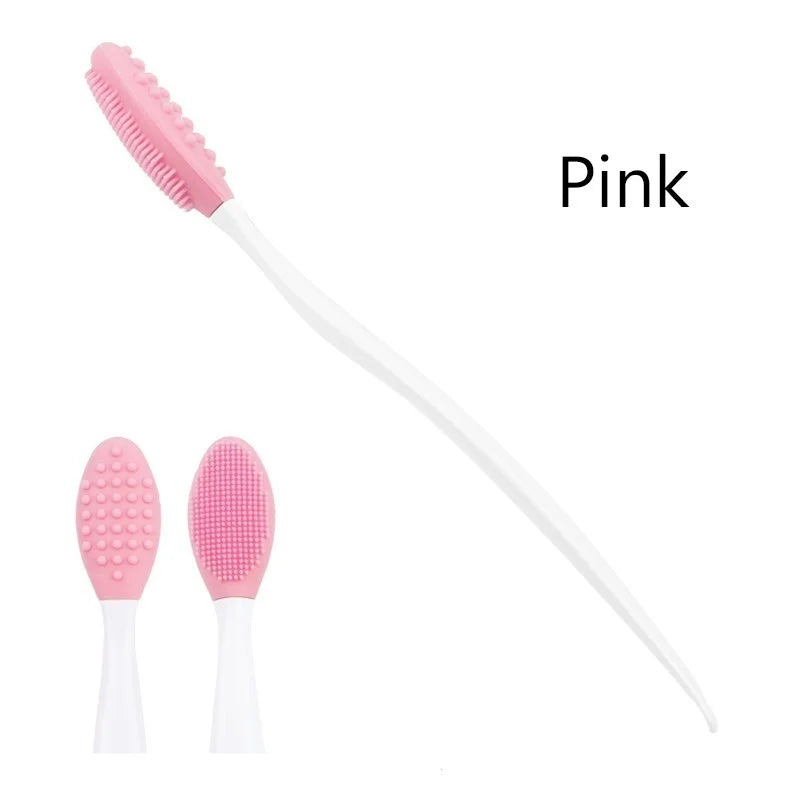 1/4PCS Silicone Face Cleaning Brush – Exfoliating Blackhead Removal Tool with Replacement Head for Skincare & Beauty Routine