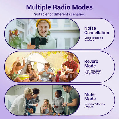 Wireless Mini Lavalier Microphone – Portable Noise-Reduction Lapel Mic for iPhone & Android Video Recording