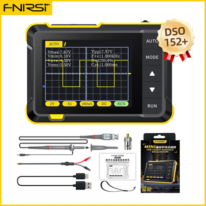 FNIRSI DSO510 DSO152 DSO153 Mini Handheld Oscilloscope - 2-in-1 Digital Scope 48MS/s 10MHz for Electronic Repair