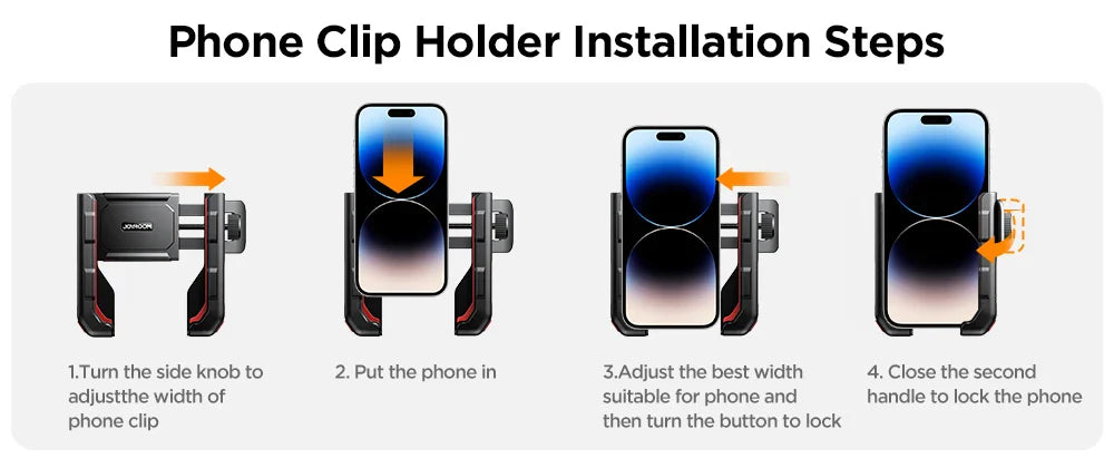 Joyroom 2024 Universal Bike & Motorcycle Phone Holder – One-Hand Operation Shockproof Mount for 4.7-7" Phones