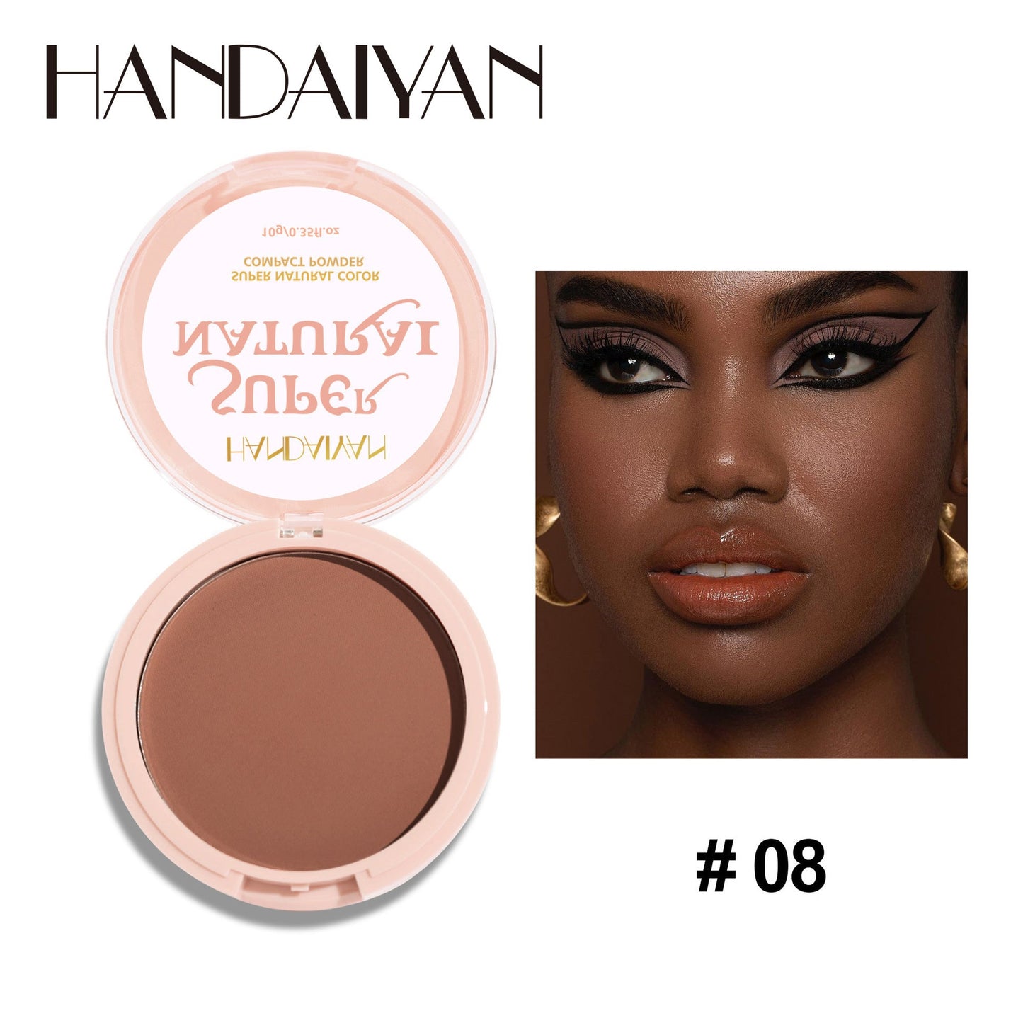 8-Color Matte Pressed Face Powder – 24H Oil Control, Full Coverage Waterproof Setting Foundation